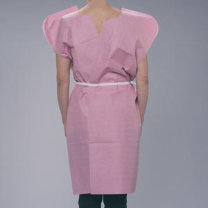 Gown Patient Exam Gown TIDI® Medium Mauve Disposable 30'x42' by TIDI Products, LLC  ID 910536